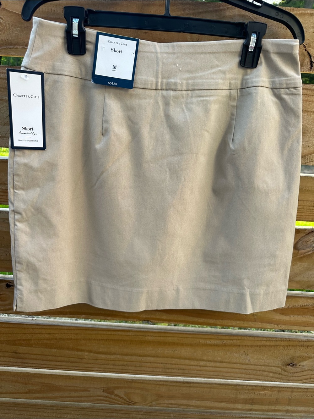 Charter Club Neutral Cream Mini Skort